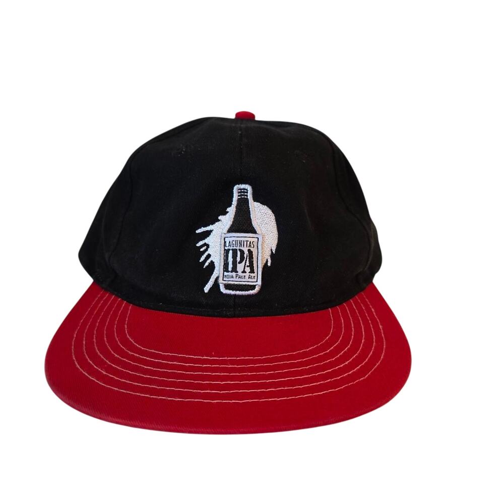Lagunitas IPA Beer Hat Snapback Cap Black Red Craft Brew Promo
